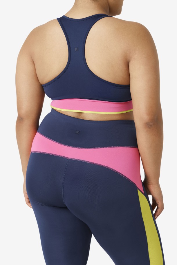 Queue Outlets Azul Marino Uplift Racerback Bra Top