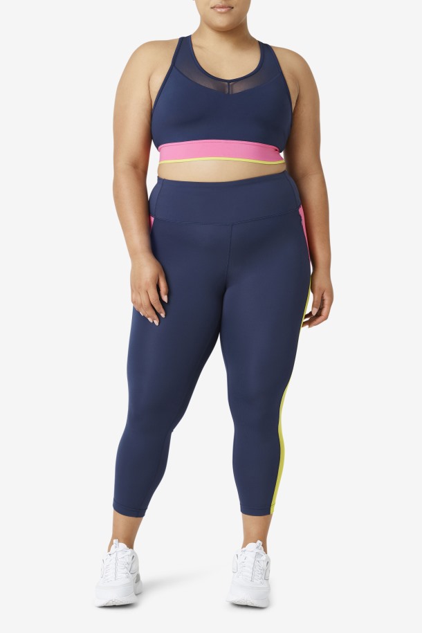 Queue Outlets Azul Marino Uplift Racerback Bra Top