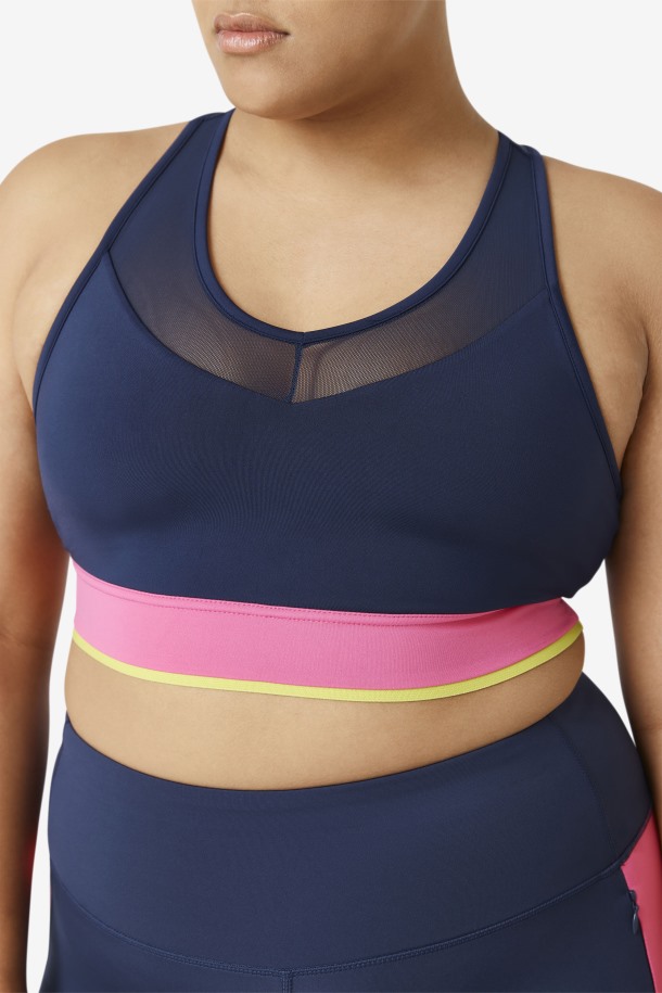 Queue Outlets Azul Marino Uplift Racerback Bra Top