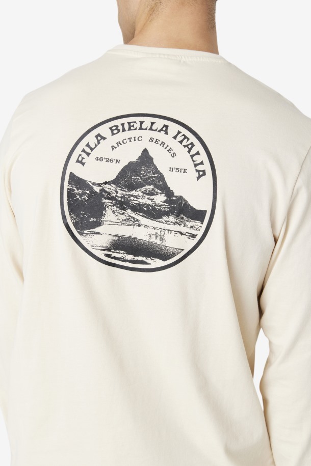 Camiseta Manga Larga Rappel Fila Outlets Blanco