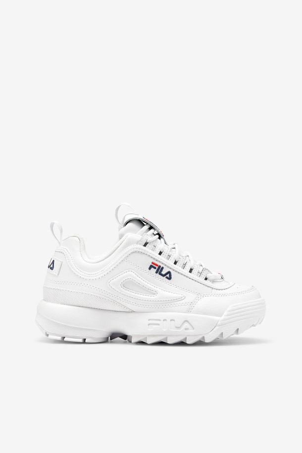 Zapatillas Fila Disruptor 2 Premium Mujer Blanco/azul Marino/rojo