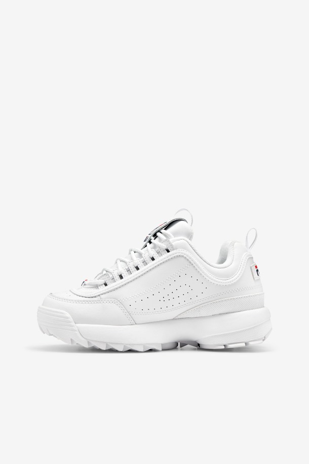 Zapatillas Fila Disruptor 2 Premium Mujer Blanco/azul Marino/rojo