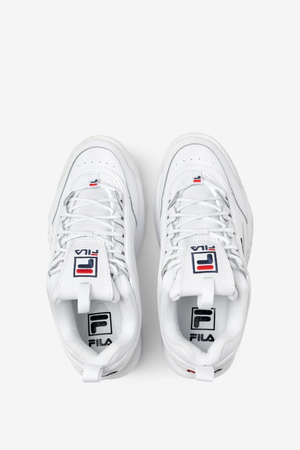 Zapatillas Fila Disruptor 2 Premium Mujer Blanco/azul Marino/rojo