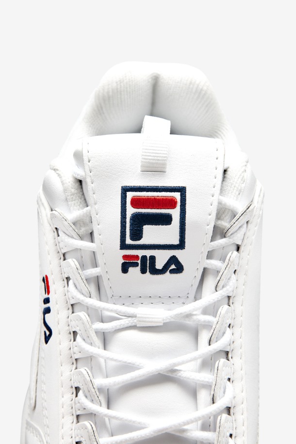 Zapatillas Fila Disruptor 2 Premium Mujer Blanco/azul Marino/rojo