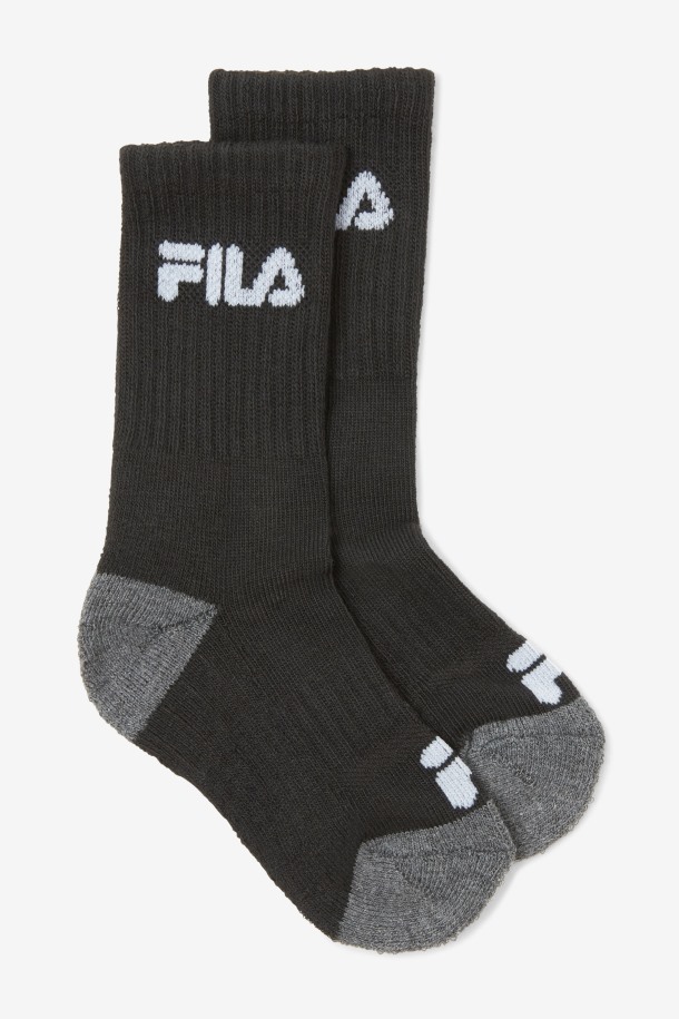 Pack De 6 Calcetines Acolchados Para Niños Fila Outlets Negros