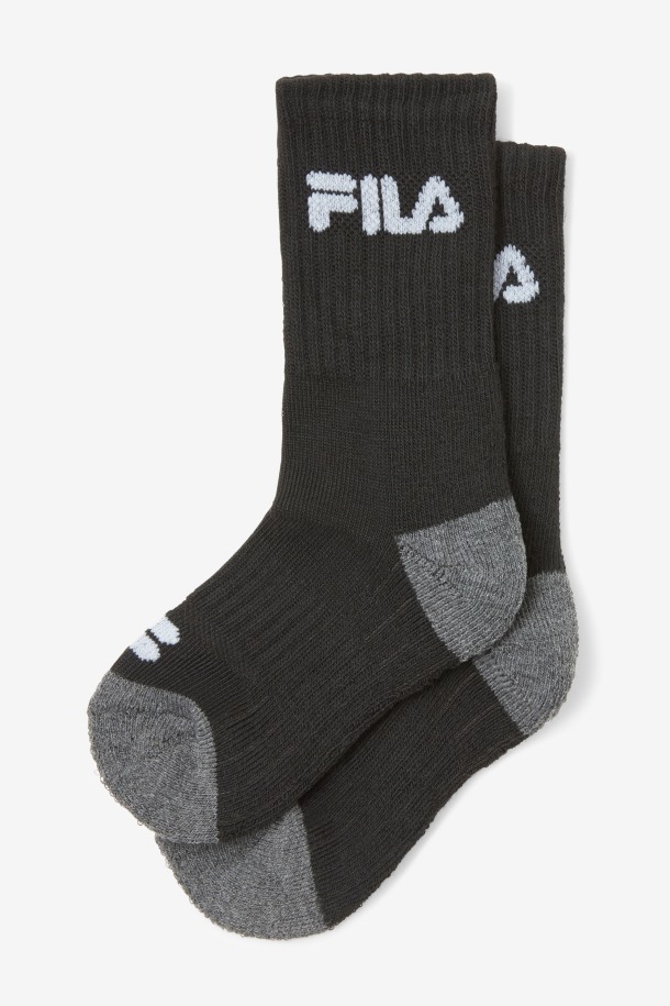 Pack De 6 Calcetines Acolchados Para Niños Fila Outlets Negros