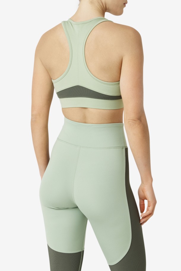 Fila Outlets Uplift Racerback Sujetador Deportivo Albahaca/tomillo