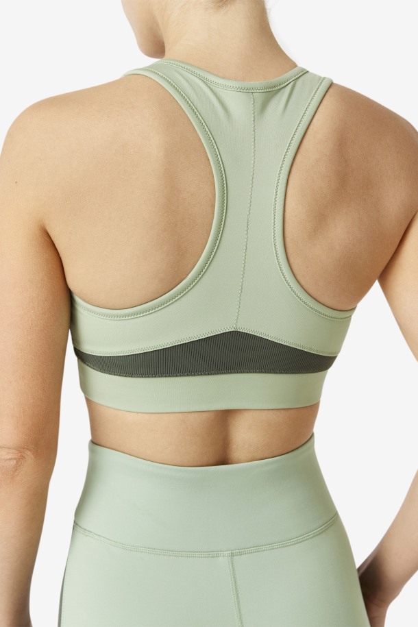 Fila Outlets Uplift Racerback Sujetador Deportivo Albahaca/tomillo