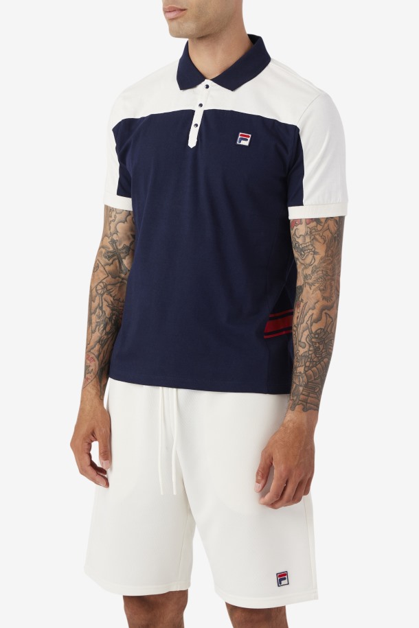 Fila Outlet Mivvi Polo Azul Marino/gardenia/rojo