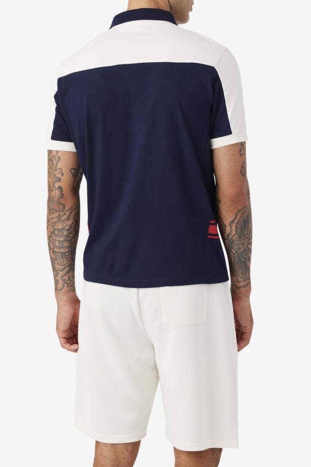 Fila Outlet Mivvi Polo Azul Marino/gardenia/rojo