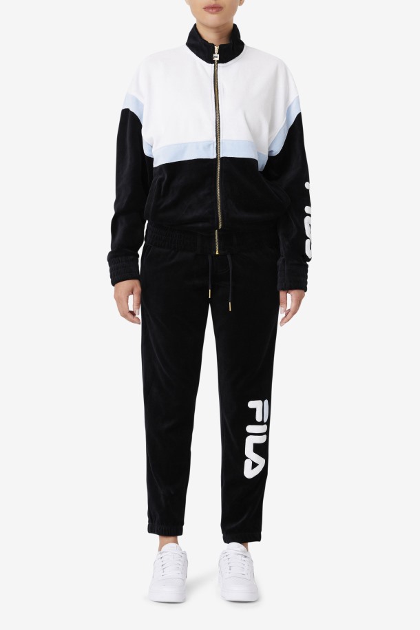 Pantalones Terciopelo Mansur Negro/blanco/skywalk Outlet Row