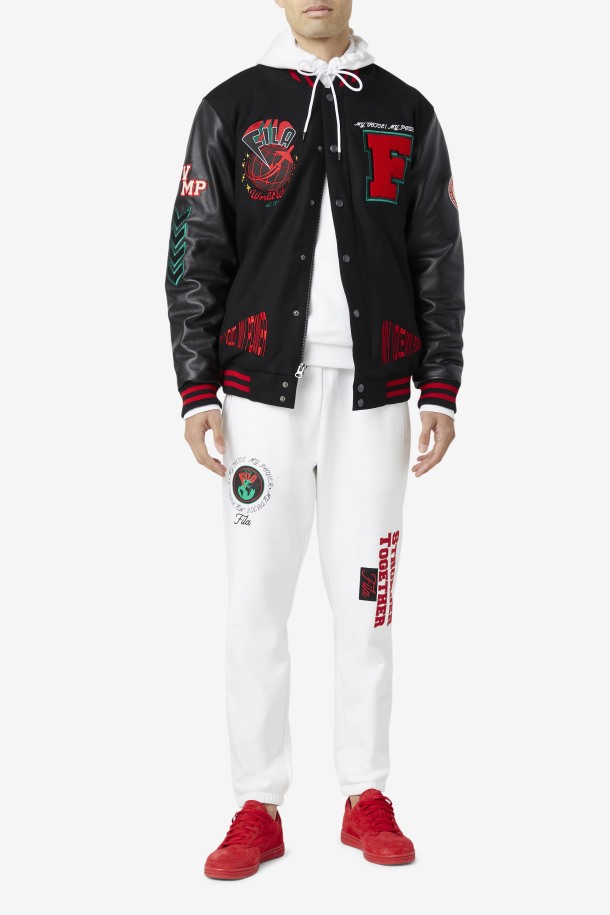 Fila Outlets Raddix Varsity Jacket Negro/rojo/verde