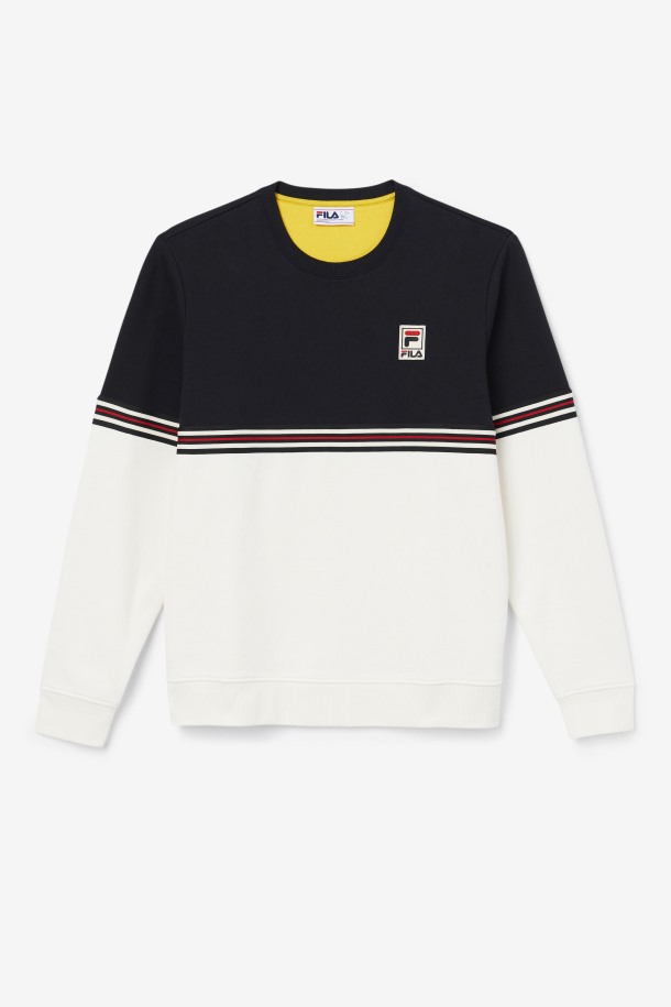 Asha Crew Fila Outlets Negro/gardenia/amarillo