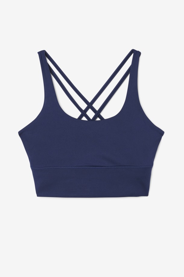 Top Uplift Con Espalda Cruzada Azul Marino Fila Outlet