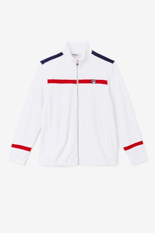 Chaqueta Terciopelo Ravid Fila Outlets Blanco/rojo/marino