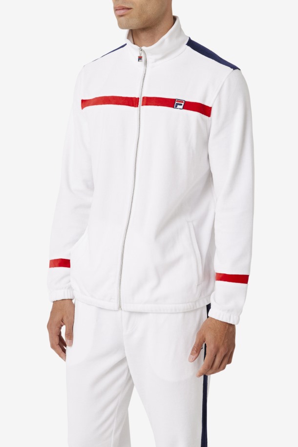Chaqueta Terciopelo Ravid Fila Outlets Blanco/rojo/marino