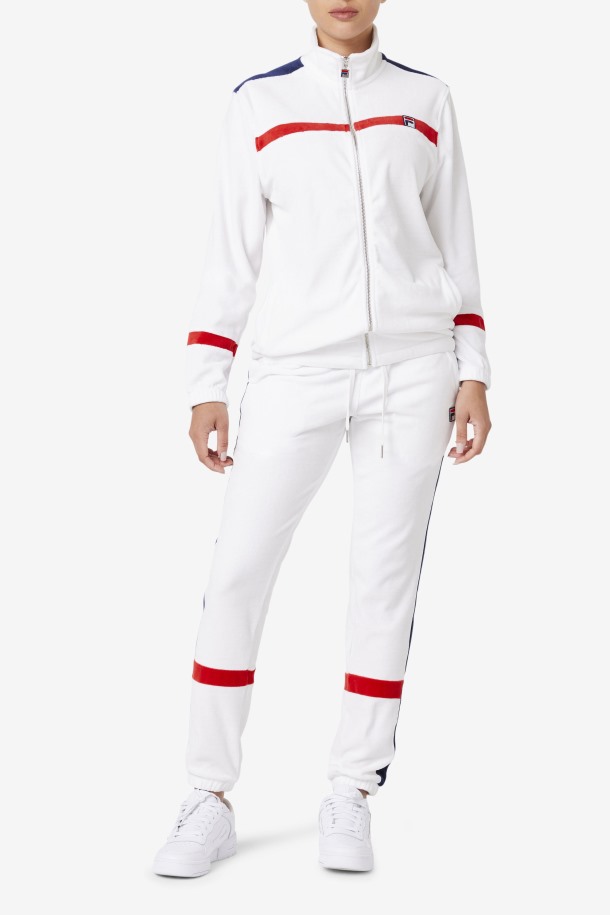 Chaqueta Terciopelo Ravid Fila Outlets Blanco/rojo/marino