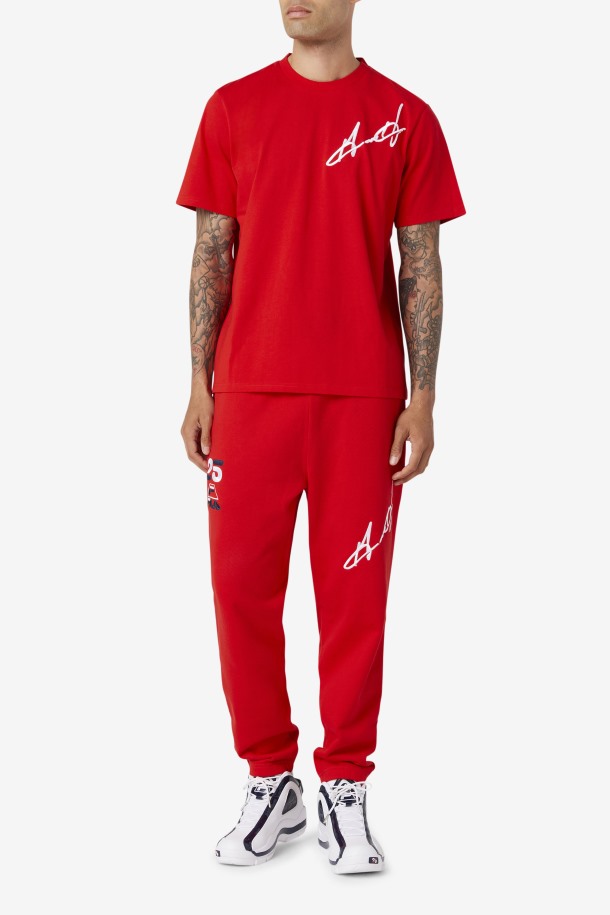 Rojo Fila Puntos De Venta Grant Hill Orson Pantalón