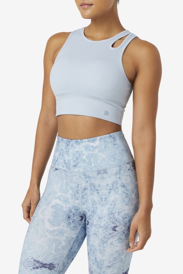 Sujetador Deportivo Blue Fog Uplift Slice Crop Top Fila Outlet