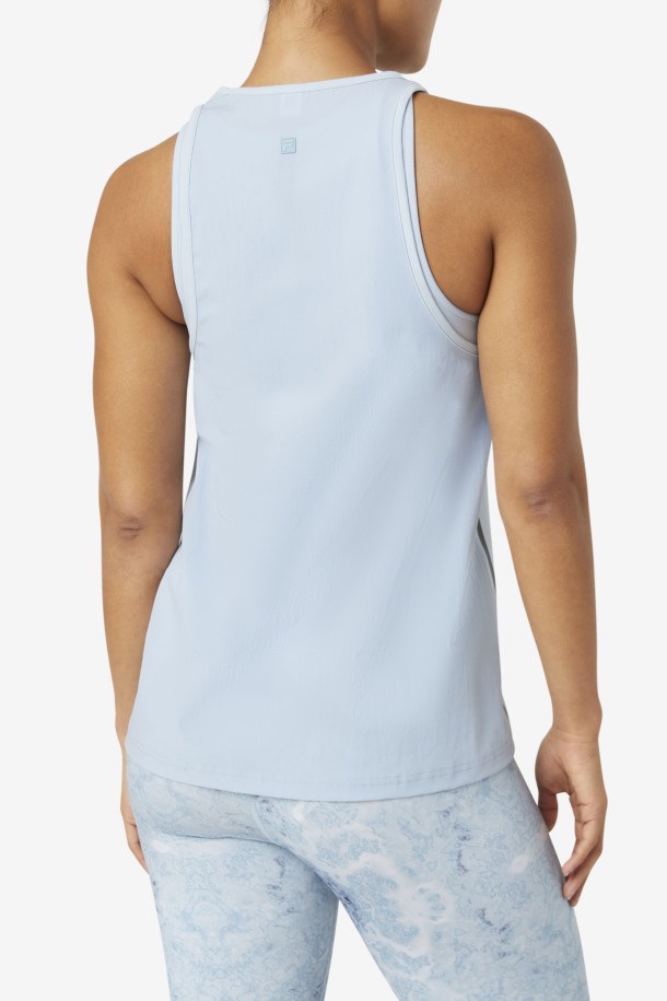 Camiseta De Tirantes Suelta Fi-lux Azul Niebla/negro Fila Outlet