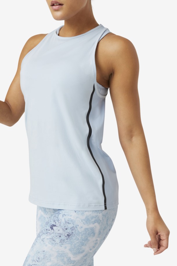 Camiseta De Tirantes Suelta Fi-lux Azul Niebla/negro Fila Outlet