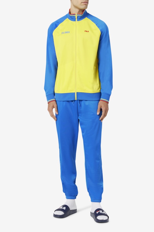 Chaqueta Deportiva Colombia Amarillo/azul Lapislázuli/rojo Fuego Fila Outlet