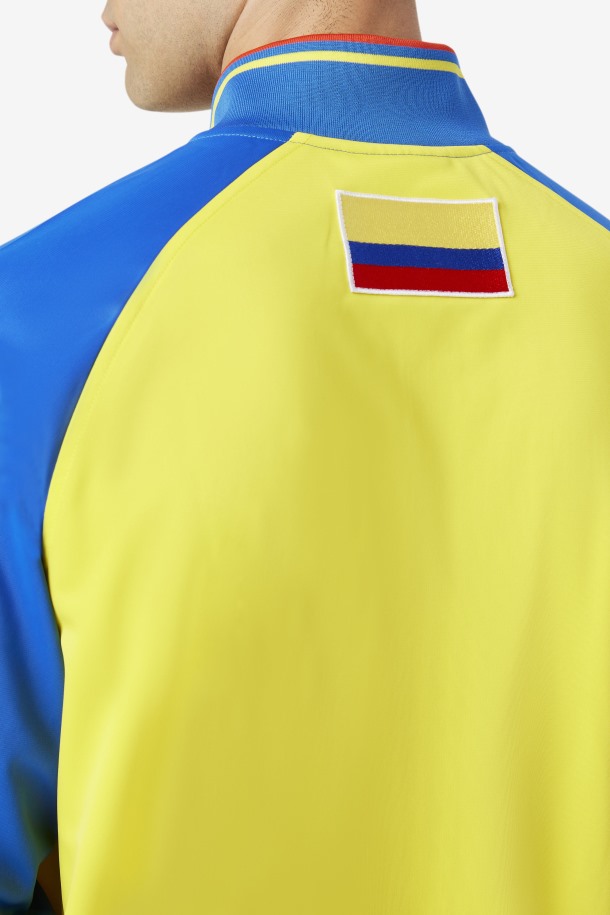 Chaqueta Deportiva Colombia Amarillo/azul Lapislázuli/rojo Fuego Fila Outlet