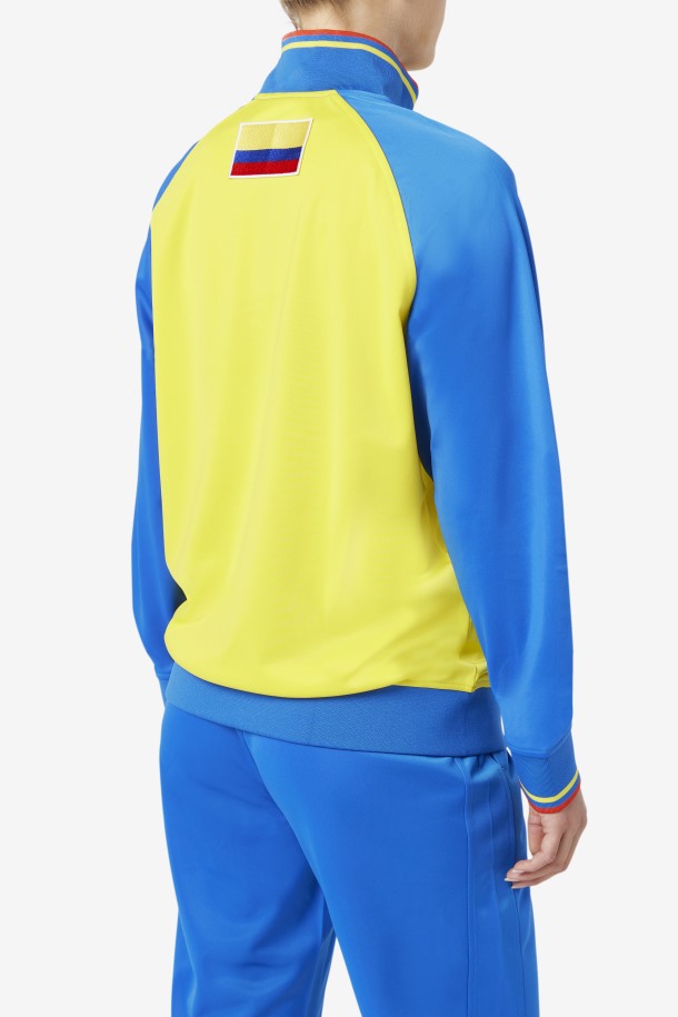 Chaqueta Deportiva Colombia Amarillo/azul Lapislázuli/rojo Fuego Fila Outlet