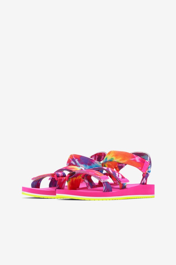 Fila Outlet Mutli/white/pink Glo Mujer Drifter Ts Tie Dye