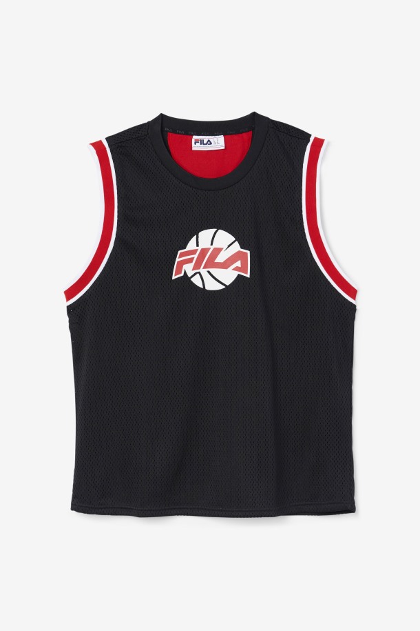 Camiseta De Baloncesto Fila Outlets Ovi Negra/roja/blanca