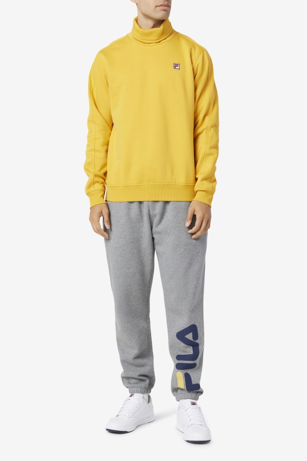 Fila Outlets Noah Fleece Jersey De Cuello Alto Brillo Dorado