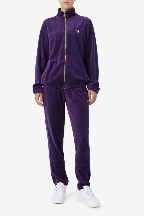 Fila Outlets Ravid Velour Pant Blackberry Cordial