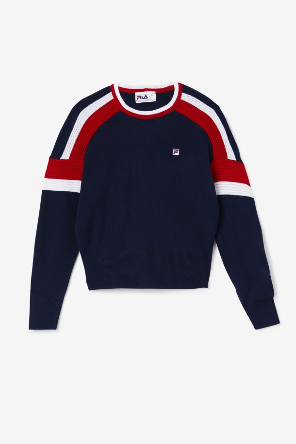 Frankie Knit Crew Fila Outlet Azul Marino/rojo/blanco