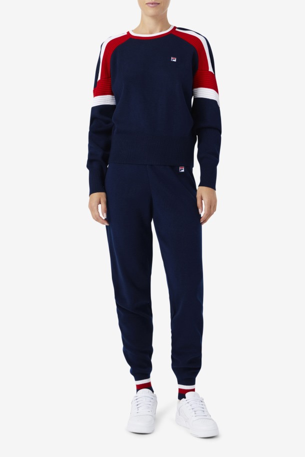 Frankie Knit Crew Fila Outlet Azul Marino/rojo/blanco
