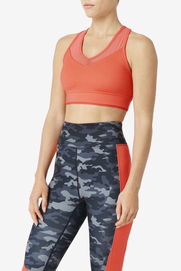 Sujetador Deportivo Uplift Racerback Coral Caliente Fila Outlet