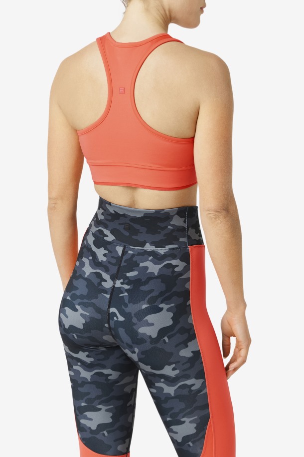 Sujetador Deportivo Uplift Racerback Coral Caliente Fila Outlet