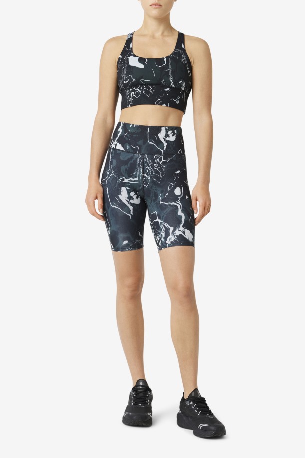 Forza 8\" Bike Short Black Marble Fila Outlets