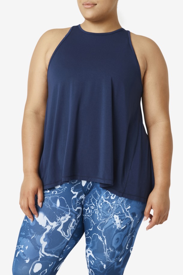 Fila Outlets Fi-lux Camiseta Sin Mangas Con Espalda Abierta Azul Marino