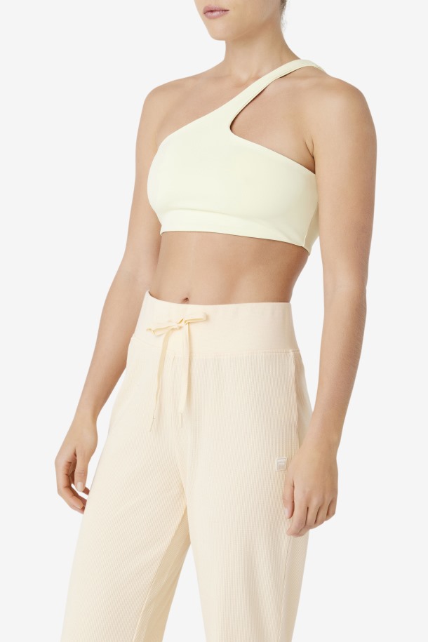 Fila De Puntos De Venta Kady Sujetador Asimétrico Top Tierno Amarillo