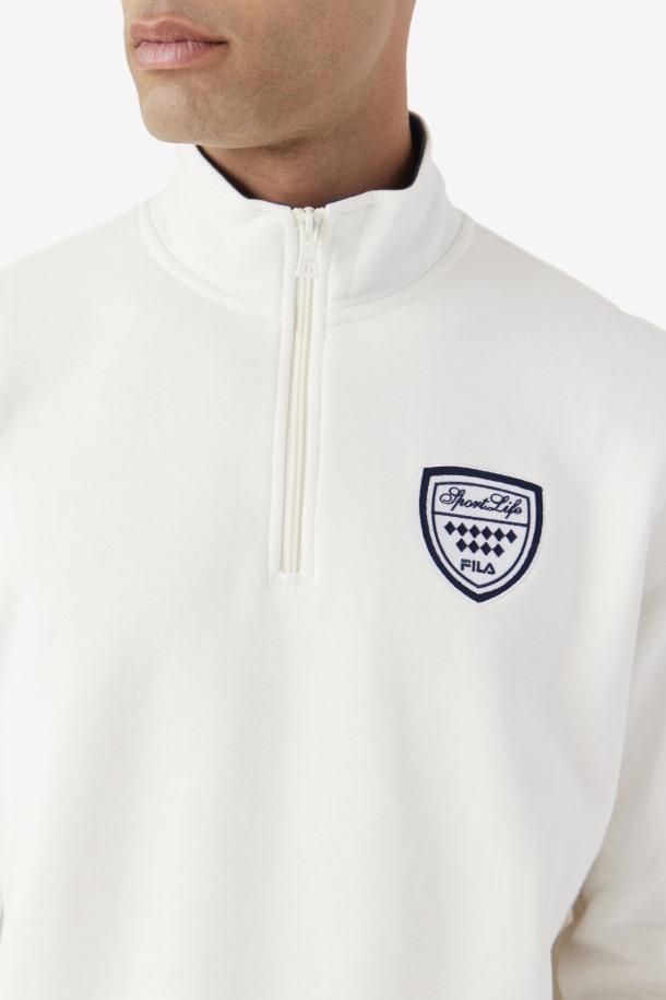 Row Outlets No Sudadera Con Cremallera De 1/4 Gardenia/navy/june Bug
