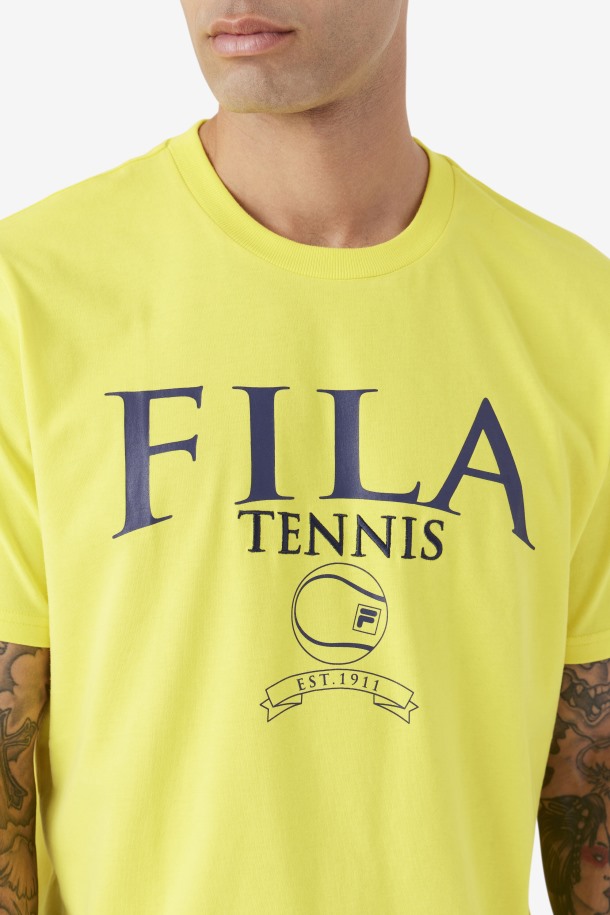 Camiseta Saran Fila Outlets Amarillo/azul Marino