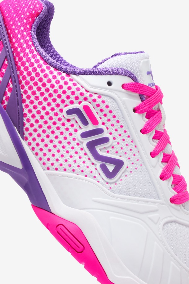 Zapatillas Fila Mujer Volley Zone Blancas/rosas Glo/moradas