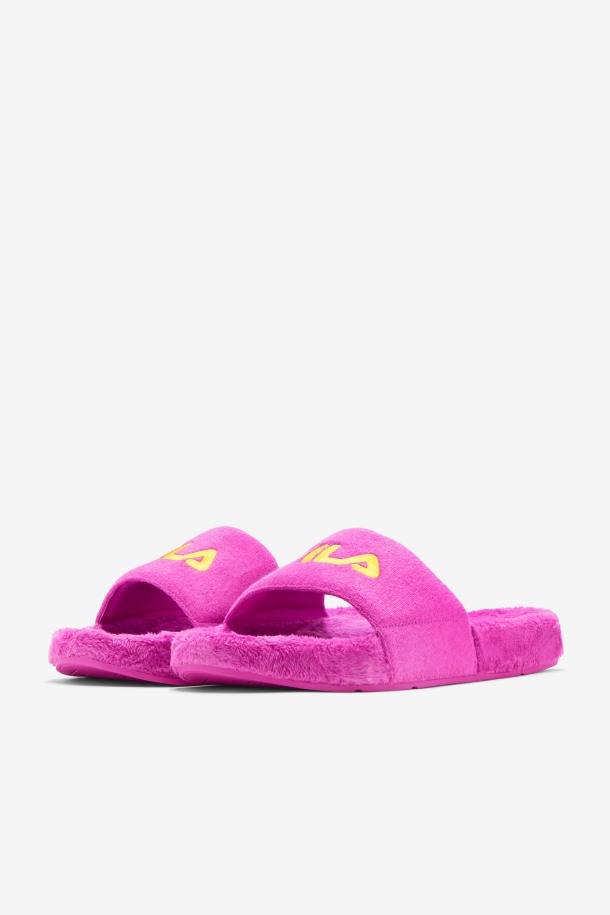 Terry Drifter Slide Fila Outlets Morado/amarillo/petit Four