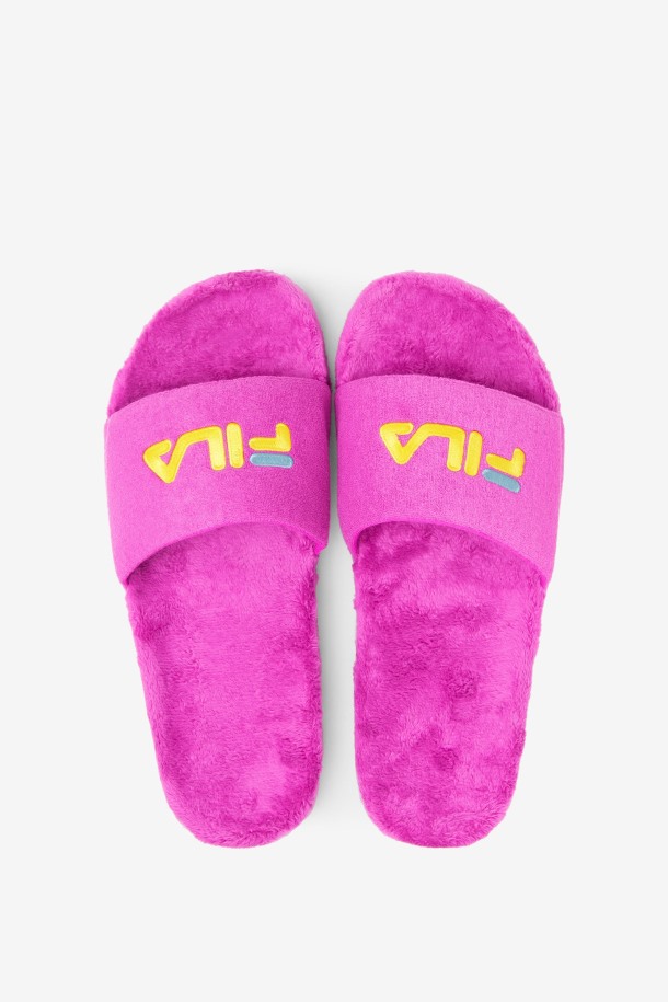 Terry Drifter Slide Fila Outlets Morado/amarillo/petit Four