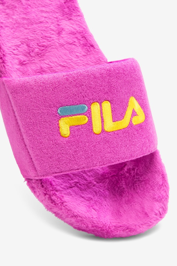 Terry Drifter Slide Fila Outlets Morado/amarillo/petit Four