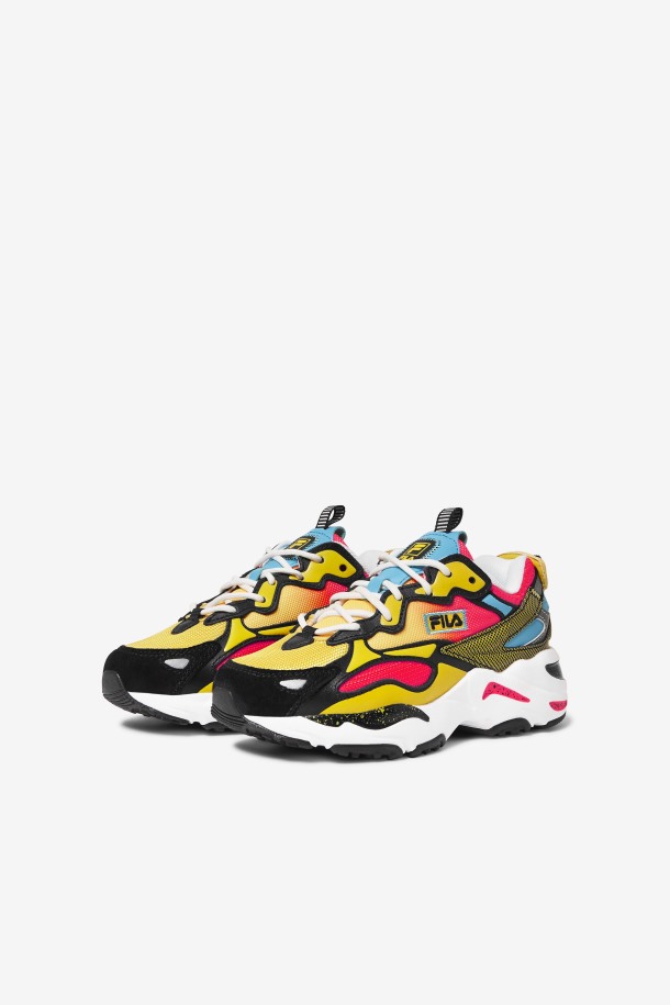 Niños Pequeños Ray Tracer Apex Fila Outlets Negro/rosa Diva/blanco