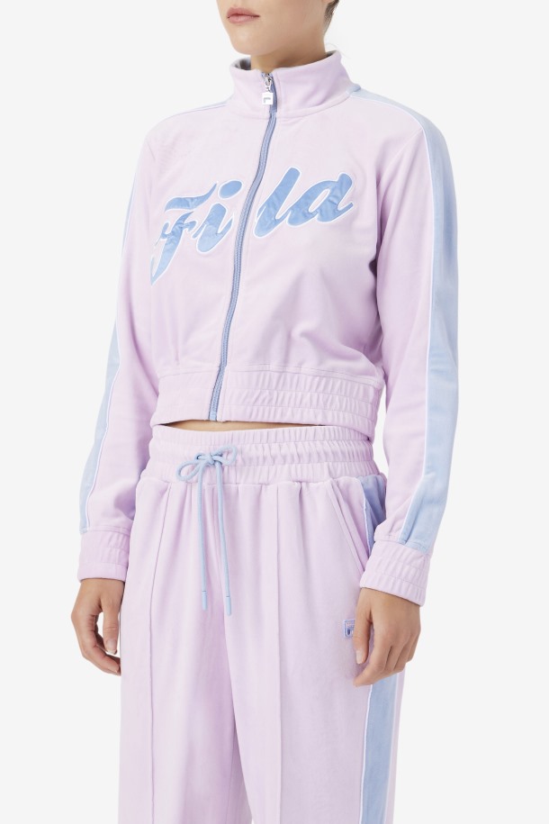 Valery Chaqueta Terciopelo Fila Outlets Orquídea/azul/blanco