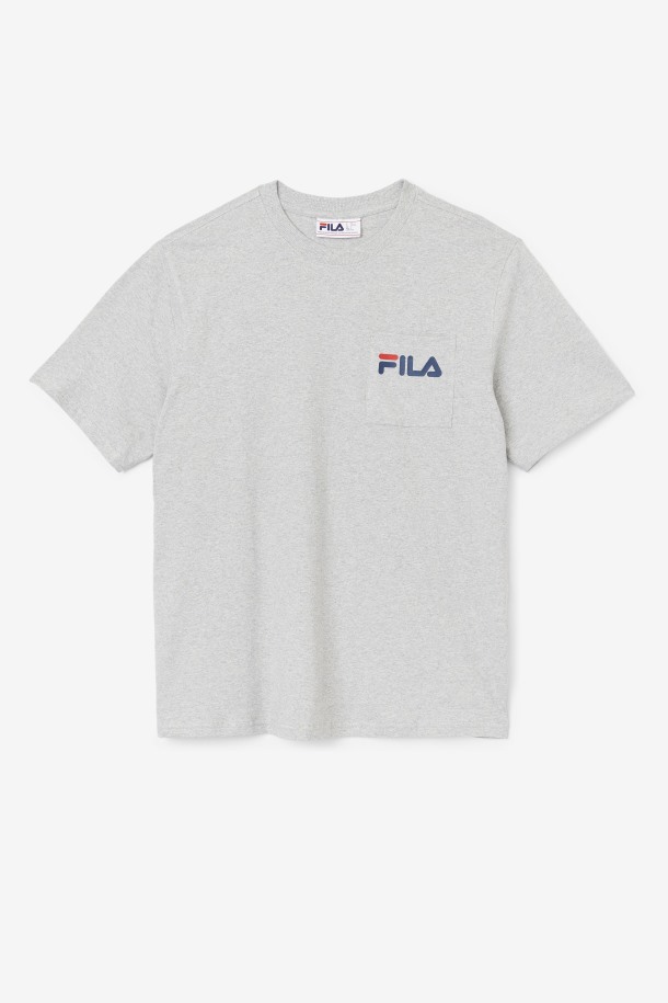 Curtis Pocket Tee Fila Outlets Gris Claro Jaspeado
