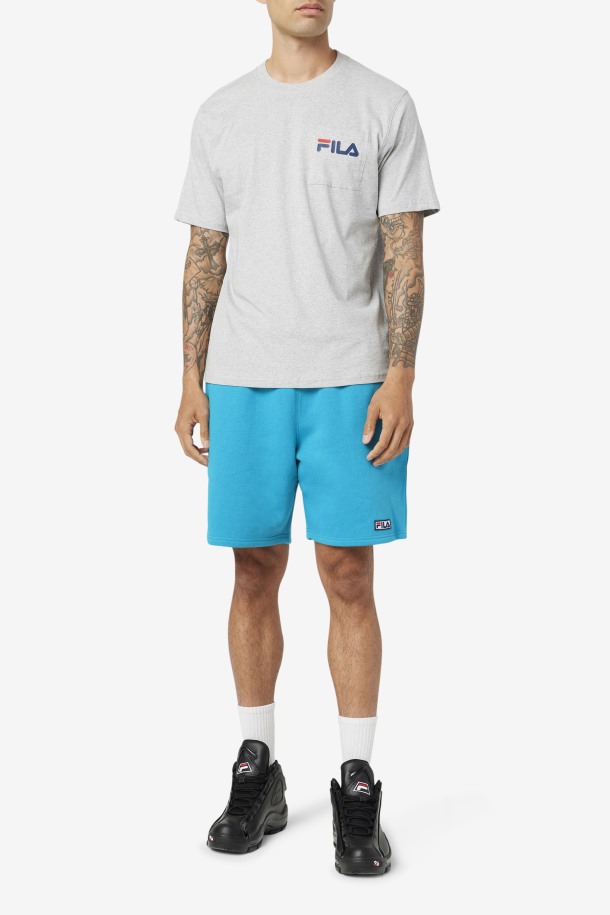 Curtis Pocket Tee Fila Outlets Gris Claro Jaspeado