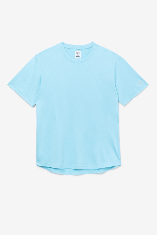 Blue Fish Heather Fila Outlets Pickleball Scallop Hem Crew